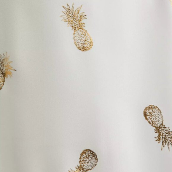 810-12 NEW Torrid Harper Georgette White Gold Pineapple Blouse Size L/12, 0 - Picture 14 of 15